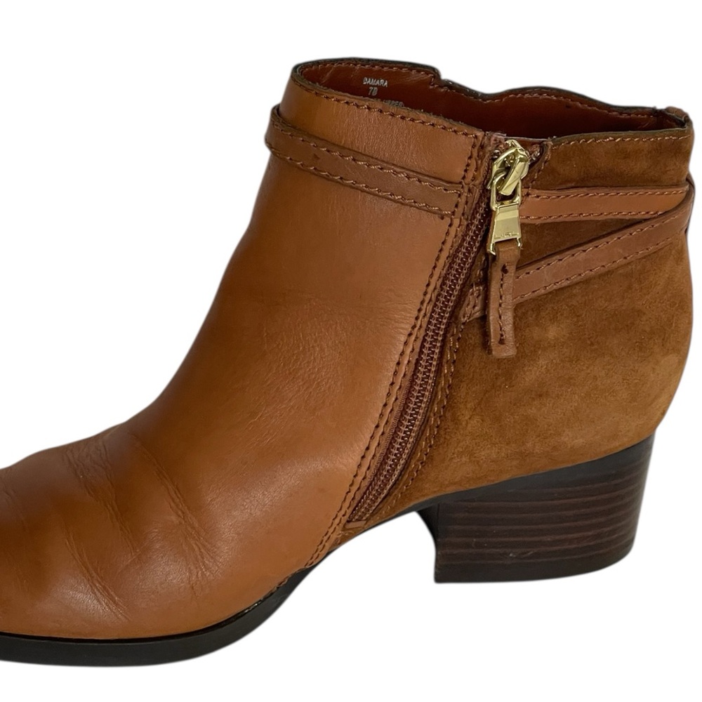 LAUREN RALPH LAUREN DAMARA LEATHER & SUEDE ZIP BOOTIES SZ 7M EUC - Picture 3 of 16